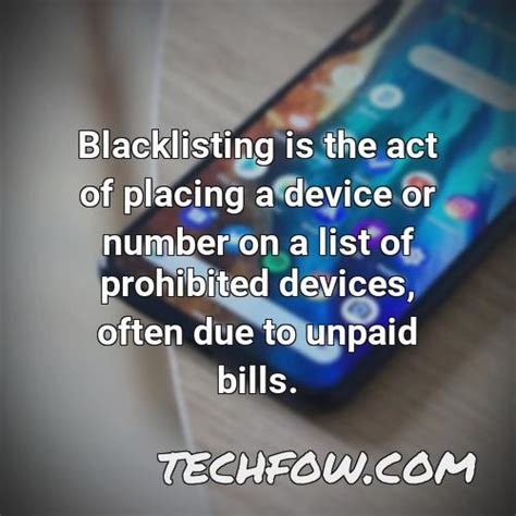 How long is a phone blacklisted for?